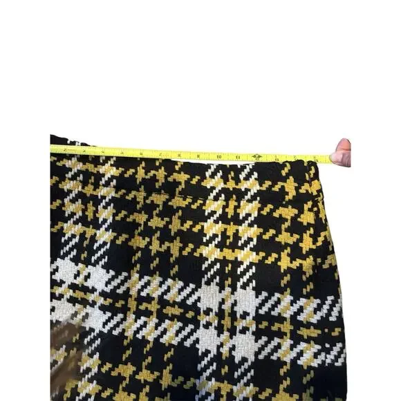 J Crew Women Wool Mini Skirt Academia Houndstooth Grunge Y2K 90s Clueless Retro - Picture 4 of 6